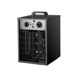 Stufa Elettrica Portatile 1000/2000W Termoventilatore Regolabile Nero