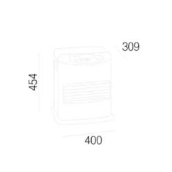 Stufa Elettrica Ventilata Portatile Antiribaltamento 3500W