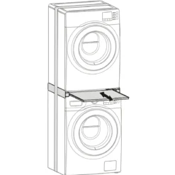 Supporto Sovrapposizione Lavatrice Asciugatrice 60x60 Ripiano Estraibile