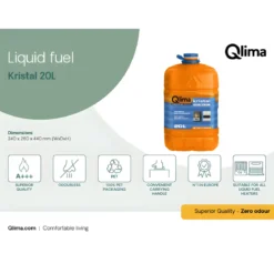 4 Taniche Combustibile Liquido Stufe Portatili 20L Paraffina Premium