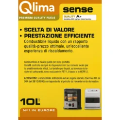 4 Taniche PET Riciclabile 10L Combustibile Liquido Paraffina per Stufe