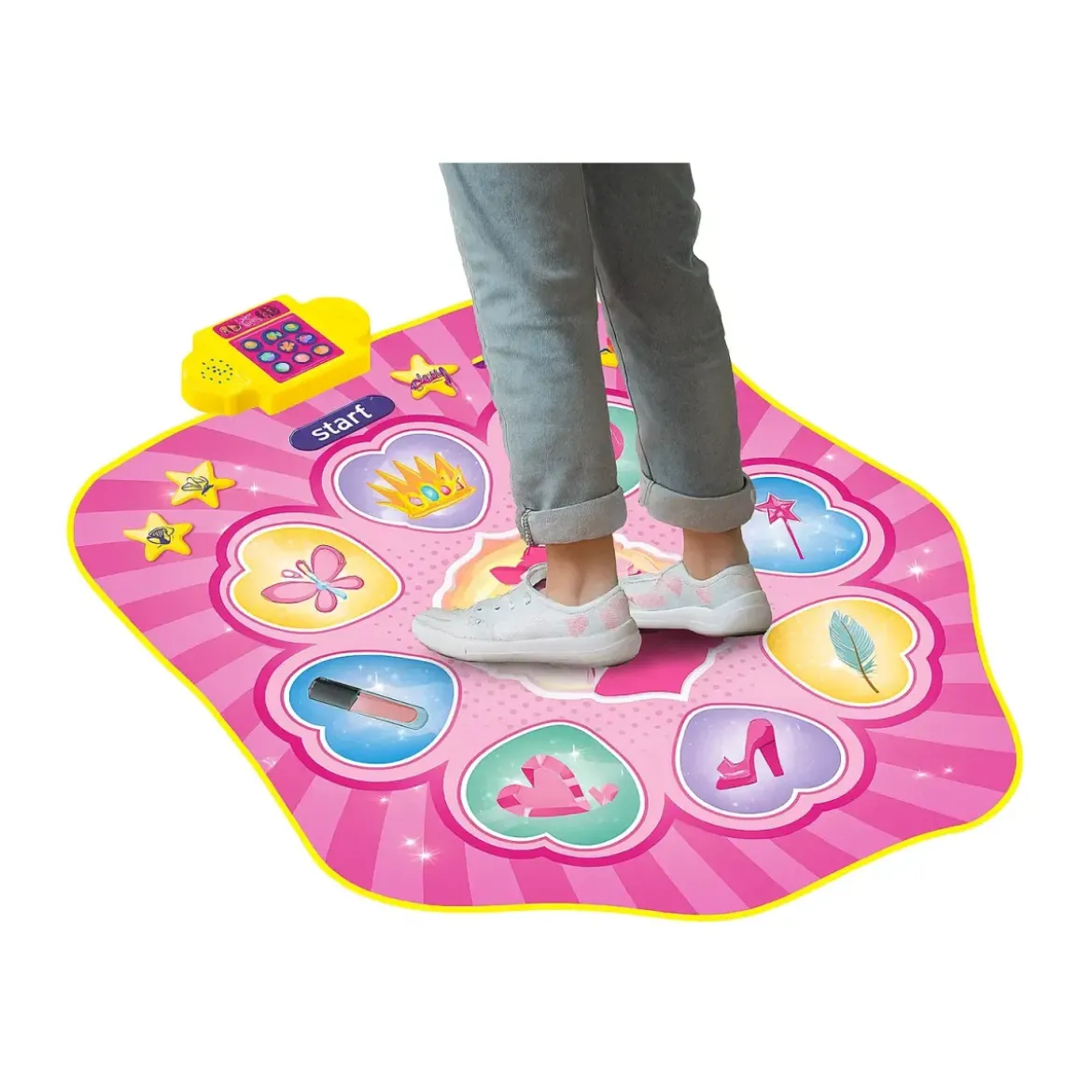 Tappeto Danza Musicale Interattivo per Bambini Rosa con Luci e Suoni