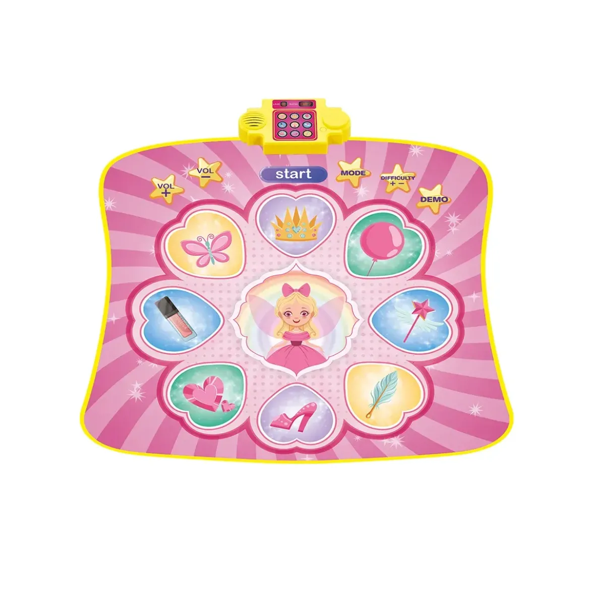 Tappeto Danza Musicale Interattivo per Bambini Rosa con Luci e Suoni