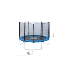 Tappeto Elastico Diametro 183 cm Max 50 kg Bimbi Rete Sicurezza Trampolino Gioco