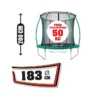 Tappeto Elastico Diametro 183 cm Bambini Rete Sicurezza Trampolino da Giardino