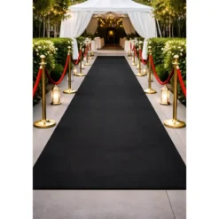 Tappeto Moquette 1x30 m Nero Passatoia Antiscivolo da Esterno Interno