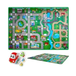 Tappeto per Bambini 173x120 Arrotolabile Macchina Antiscivolo Gioco Cameretta
