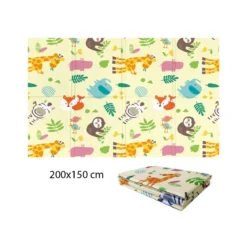 Tappeto per Bambini 200x150 Pieghevole Morbido Antiscivolo da Gioco Cameretta