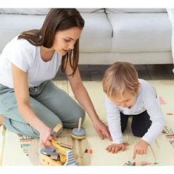 Tappeto Pieghevole Bambini 200x150 Antiscivolo Imbottito Doppia Grafica
