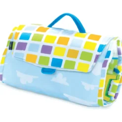 Tappeto Pieghevole Neonato Bambino Musicale con Cuscino 80x120x8 cm