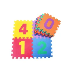 Tappeto Puzzle Componibile 10 Numeri 30x30 Colorati Incastro Pavimento Bambini