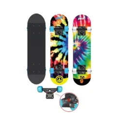 Tavola Skateboard Bambino 70 cm in Legno Ruote Max 50 kg Skate per Ragazzi Hippy