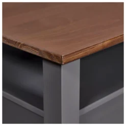 Tavolino Basso in Legno da Caffe 115x60 Grigio Tavolo Soggiorno