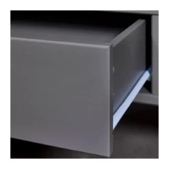 Tavolino Basso in Legno da Caffe 115x60 Grigio Tavolo Soggiorno