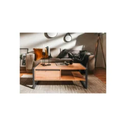 Tavolino Caffe Basso 100 Quercia Tavolinetto Rettangolare Moderno Salotto Design