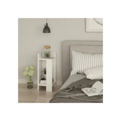 Tavolino Comodino Design Bianco da Interno