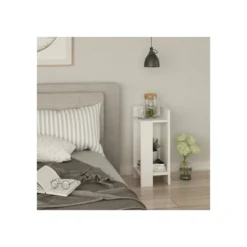 Tavolino comodino di Design Elos Destro Bianco 27x25x60cm