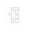Tavolino comodino di Design Elos Destro in Rovere 27x25x60cm