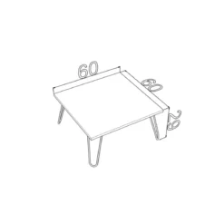 Tavolino da Caffe Basso 60x60 cm Bianco Moderno per Salotto Industrial in Legno