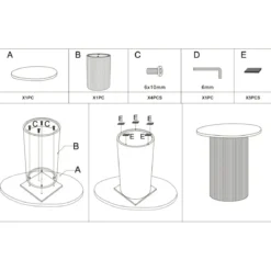 Tavolino da Caffè in Metallo con Piano Marmo Artificiale Bianco Salone