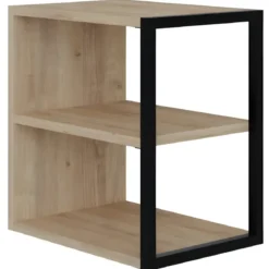 Tavolino da Caffè Salotto Moderno Basso con 1 Ripiano Rovere Nero
