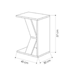Tavolino da Divano Antracite Porta Pc Riviste Tavolinetto