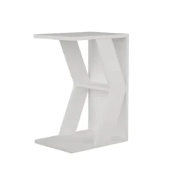 Tavolino da Divano Bianco Porta Pc Riviste Caffe Tavolinetto