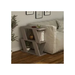 Tavolino da Divano Laterale Tortora 60x22x57 cm