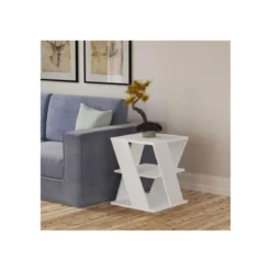 Tavolino da Salotto Bianco Moderno Basso Porta Pc Caffe
