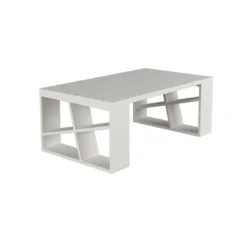Tavolino da Salotto 105x60 cm Bianco Basso da Caffe