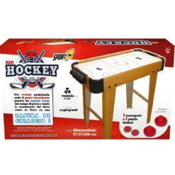 Tavolo Air Hockey con Ventola 12 V Batteria 2 Dischi Table come Mini Biliardino