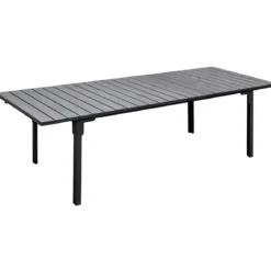 Tavolo Allungabile 180/240 Acciaio Antracite Effetto Legno da Esterno
