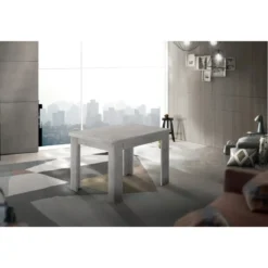 Tavolo Allungabile da 90 cm a 180 cm Apertura a Libro Grigio