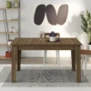 Tavolo Allungabile Pranzo Rettangolare 120-170x80 Noce Effetto Legno