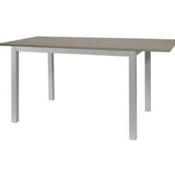 Tavolo Allungabile Pranzo Rettangolare 120x80 Alluminio Larice Grigio