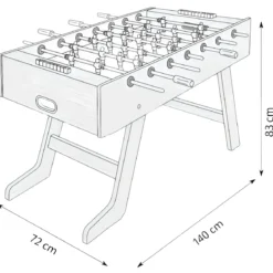 Tavolo Biliardino Calcetto Deluxe da Gioco Richiudibile Regolamentare