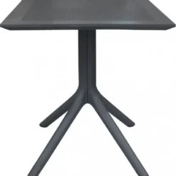 Tavolo da Giardino Quadrato 80x80x75 cm Antracite in Polipropilene
