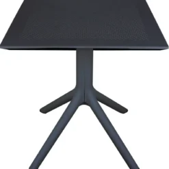 Tavolo da Giardino Quadrato 80x80x75 cm Antracite in Polipropilene