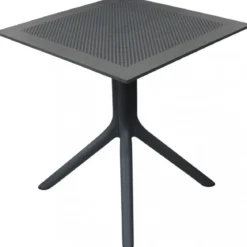 Tavolo da Giardino Quadrato 80x80x75 cm Antracite in Polipropilene