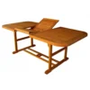 Tavolo da Giardino Rettangolare 150x90 Allungabile in Legno per Esterno