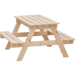 Tavolo da Pic Nic in Legno con Sabbiera per Bambini Tavolino da Giardino