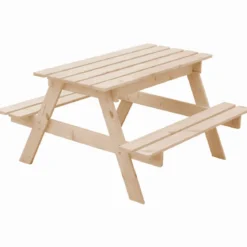 Tavolo da Pic Nic in Legno con Sabbiera per Bambini Tavolino da Giardino