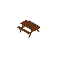 Tavolo da Pic Nic in Legno per Giardino Tavolino con Panche Incluse