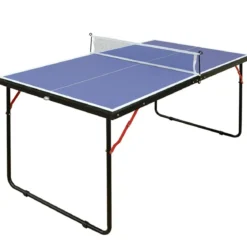 Tavolo da Ping Pong da Tavolo Pieghevole da Interno Racchette Palline Rete
