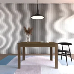 Tavolo da Pranzo Allungabile 120x80 cm Finiture in Noce