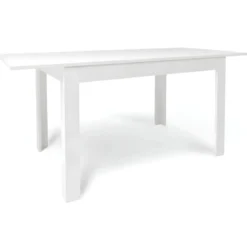 Tavolo da Pranzo Allungabile 120x80 cm Bianco Moderno