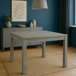 Tavolo da Pranzo Allungabile 90x90 cm Finitura Cemento