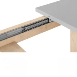 Tavolo da Pranzo Allungabile Rovere Grigio Rettangolare 2 Prolunghe