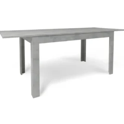 Tavolo da Pranzo Allungabile 140x80 cm Finitura in Cemento
