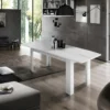 Tavolo da Pranzo Allungabile 140-190 cm in Legno Bianco Larice Moderno